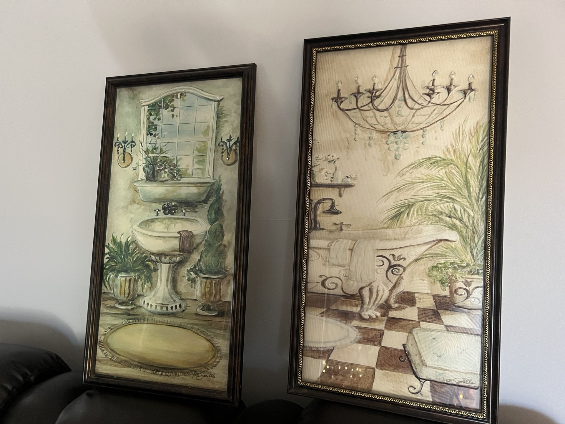 Tre Sorelle 3D Framed Art With Crystal Accents