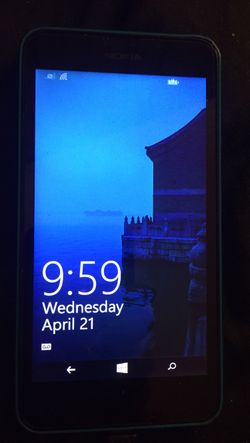 Blue Nokia Lumia 630  Window 8.1