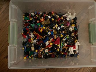 Large Lot of LEGO Minifigures and Accessories