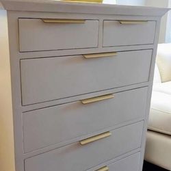 White Solid Wood Dresser 