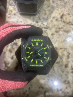 Casio G-Shock Black and Neon Green Watch