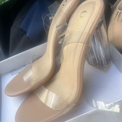 Open Toe Clear Heel