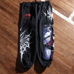 Civil Regime ARCH NEMESIS LOUNGER SWEAT PANTS IN BLACK SPIDER MAN