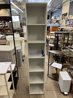 VASAGLE 6-Tier Bookcase Book Open Storage Shelf - White