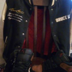 Air Jordan and Bruce Lee jacket