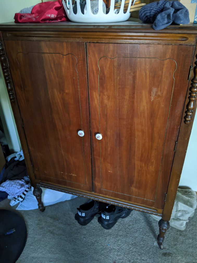 An antique dresser