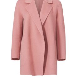 Theory Clairene Double Face Wool Cashmere Coat Jacket Mauve Pink Size Small