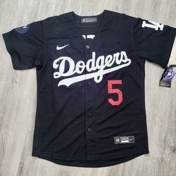 Los Angeles Dodgers Black Jersey Stitched Freeman #5 
