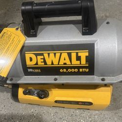 DEWALT 68,000 BTU Cordless Portable Forced Air Propane Heater 