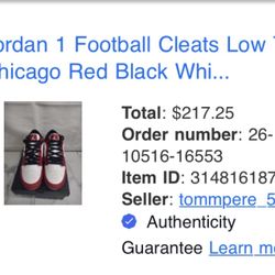 Jordan 1 Cleats Size 9