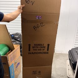 6 Wardrobe Moving Boxes (Used)