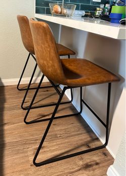 Faux Leather Barstools