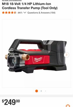 M18 Milwaukee transfer pump