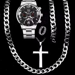 5PCS Set | Fashion Mens Calendar Watches | Mens Wristwatch