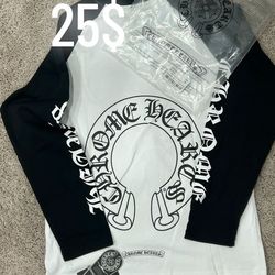 black and white chrome hearts 