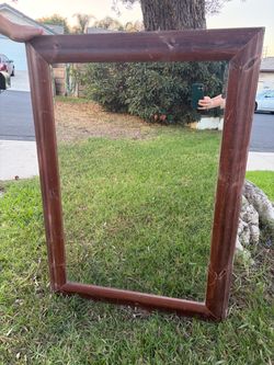 Mirror (wood-framed, 30.5 x43 inch, $25)