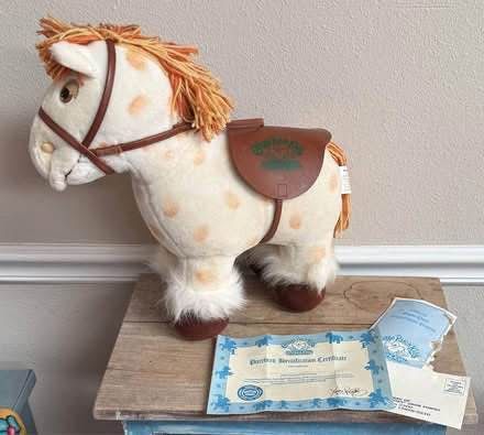 Vintage CPK 1984 Cabbage Patch Kids Pony Horse with Saddle and Papers just $30