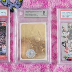 Michael Jordan 3 graded cards lot (Serial #'d 23kt & UD/Mattel collaboration)