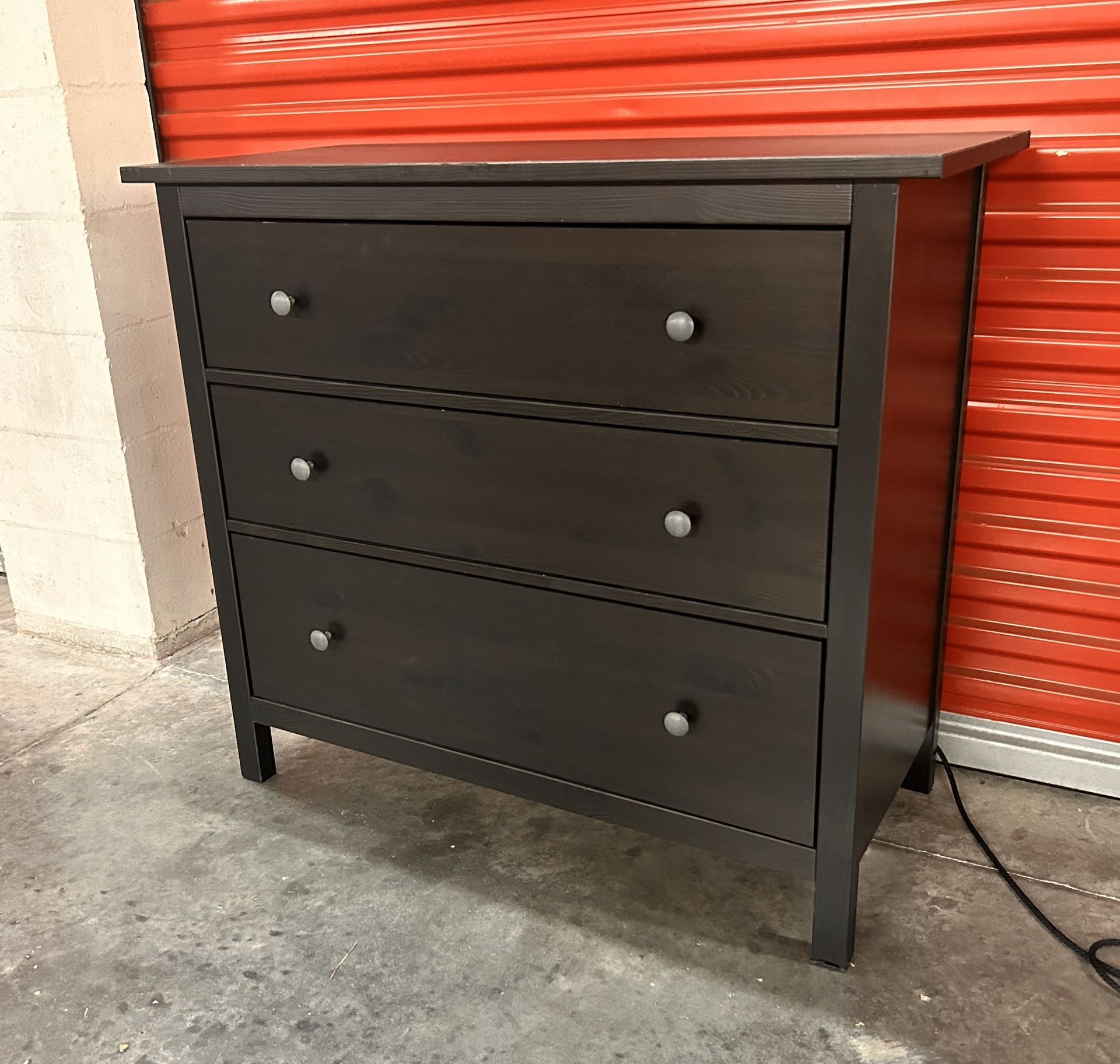 $60 For (1) IKEA KOPPANG 3-drawer chest, black-brown - 42.5W x 19.5D x 37.5H