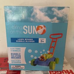 Lawn Mower Bubble Blower Play Set