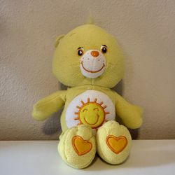 Funshine Sunshine Yellow Bear Care Bears 12" 2005 Stuffed Animal Plush Toy