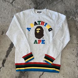 Bape College Logo Line Rib Crewneck📚