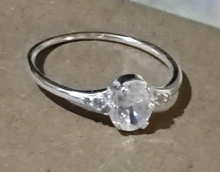 Sterling Silver  1 Ct Ring