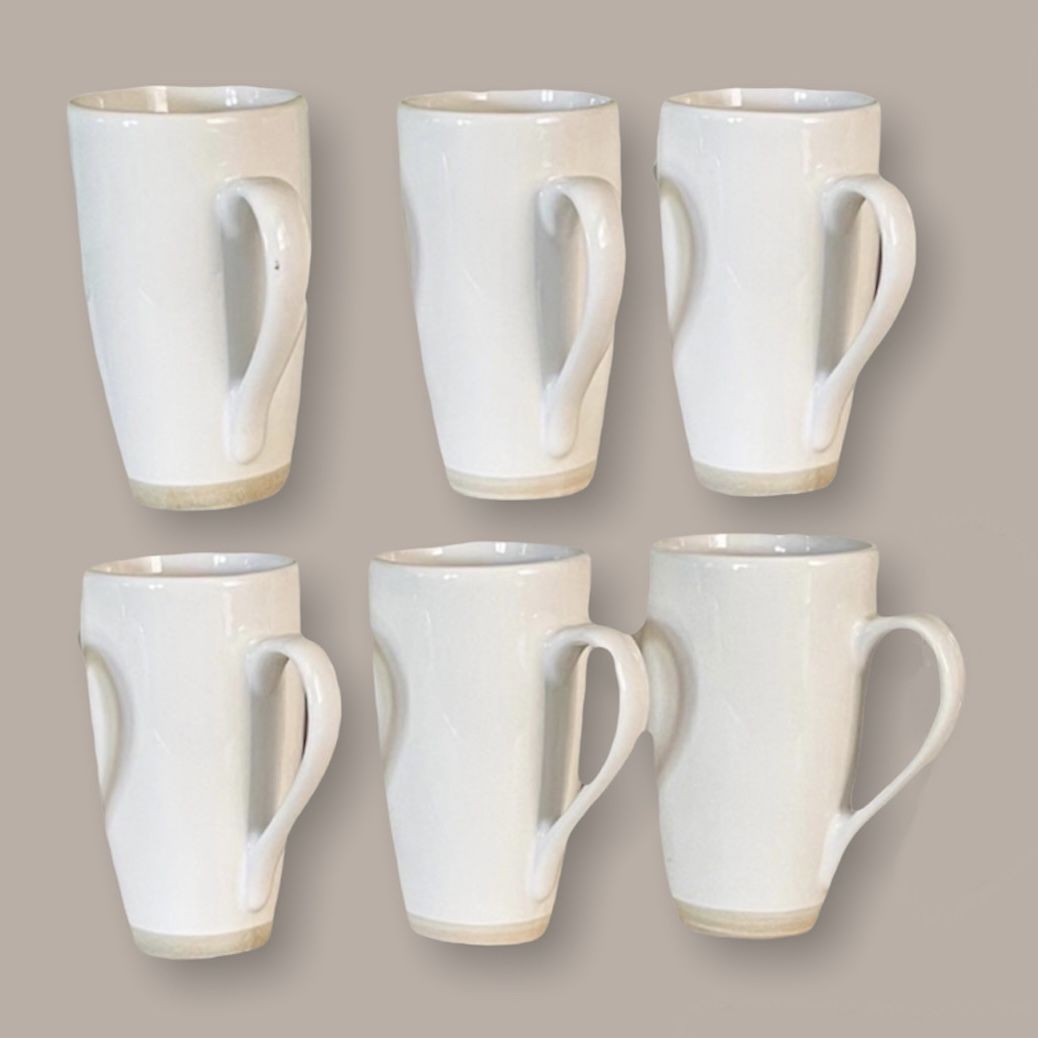 Pfaltzgraff Set Of 6 Tall Latte Mugs 16oz