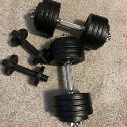 Pair Adjustable Dumbbell Set 105lbs