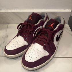 Jordan 1 Low Bordeaux Mens