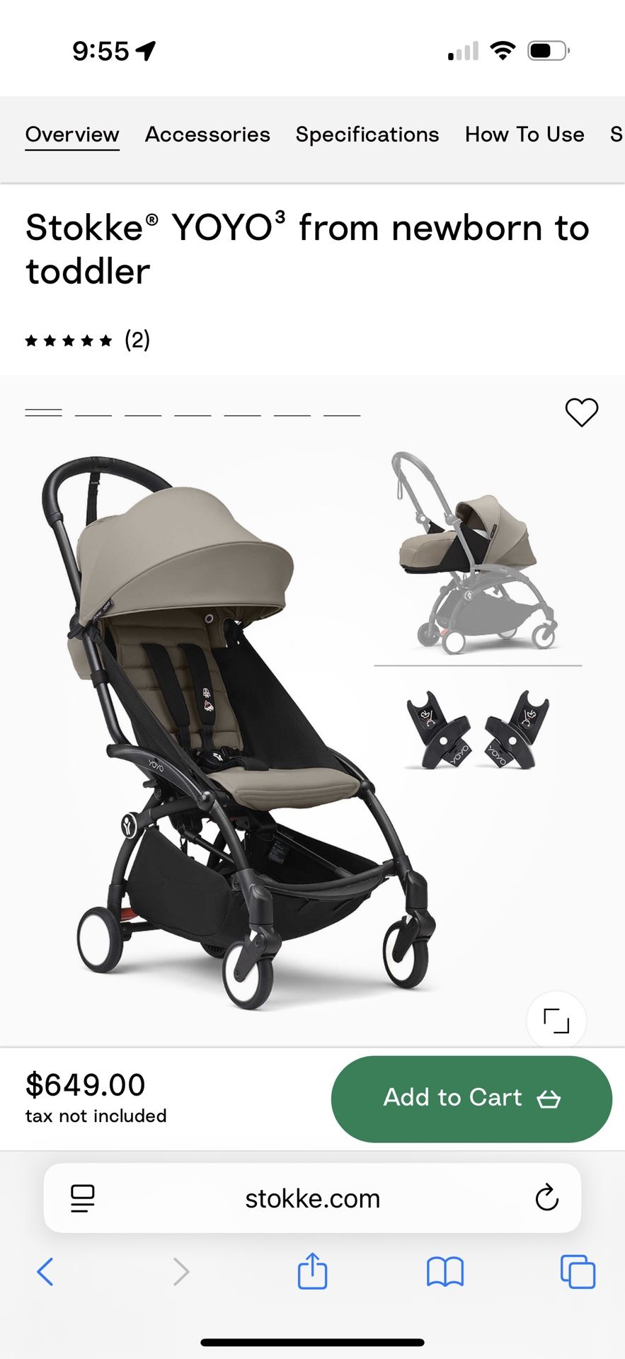 Stokke Yoyo3 Travel Stroller Bundle 