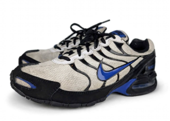 Nike Air Max Torch 4 White Hyper Blue Black Mens Running Shoes CW7026-100 Sz 9.5