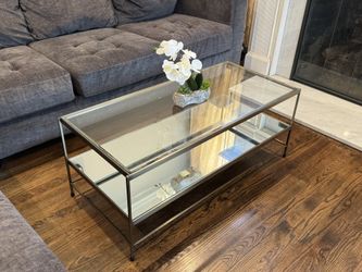Brass Glass Set Of 4 Tables (Coffee Table, 2 End Tables & Sofa / Side Wall Table.