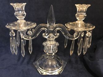Vintage Crystal Glass Candelabra