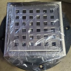 Square Shower Floor Drain Brushed Nickel