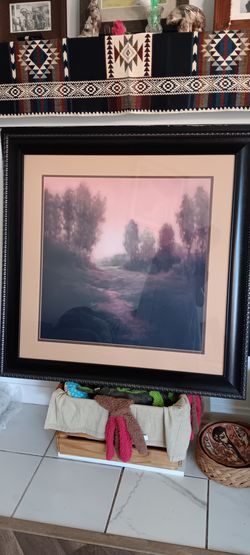 Nature large print wood frame