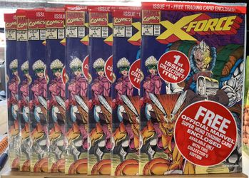 X-Force #1 - 8 Sealed Copies - 4 w Deadpool Cards