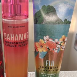 Bath and bodywork spray and lotion