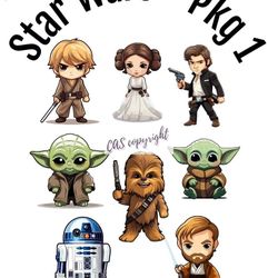 STAR WARS VINYL DECALS 3"