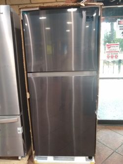 NEW SAMSUNG TOP FREEZER BLACK STAINLESS STEEL