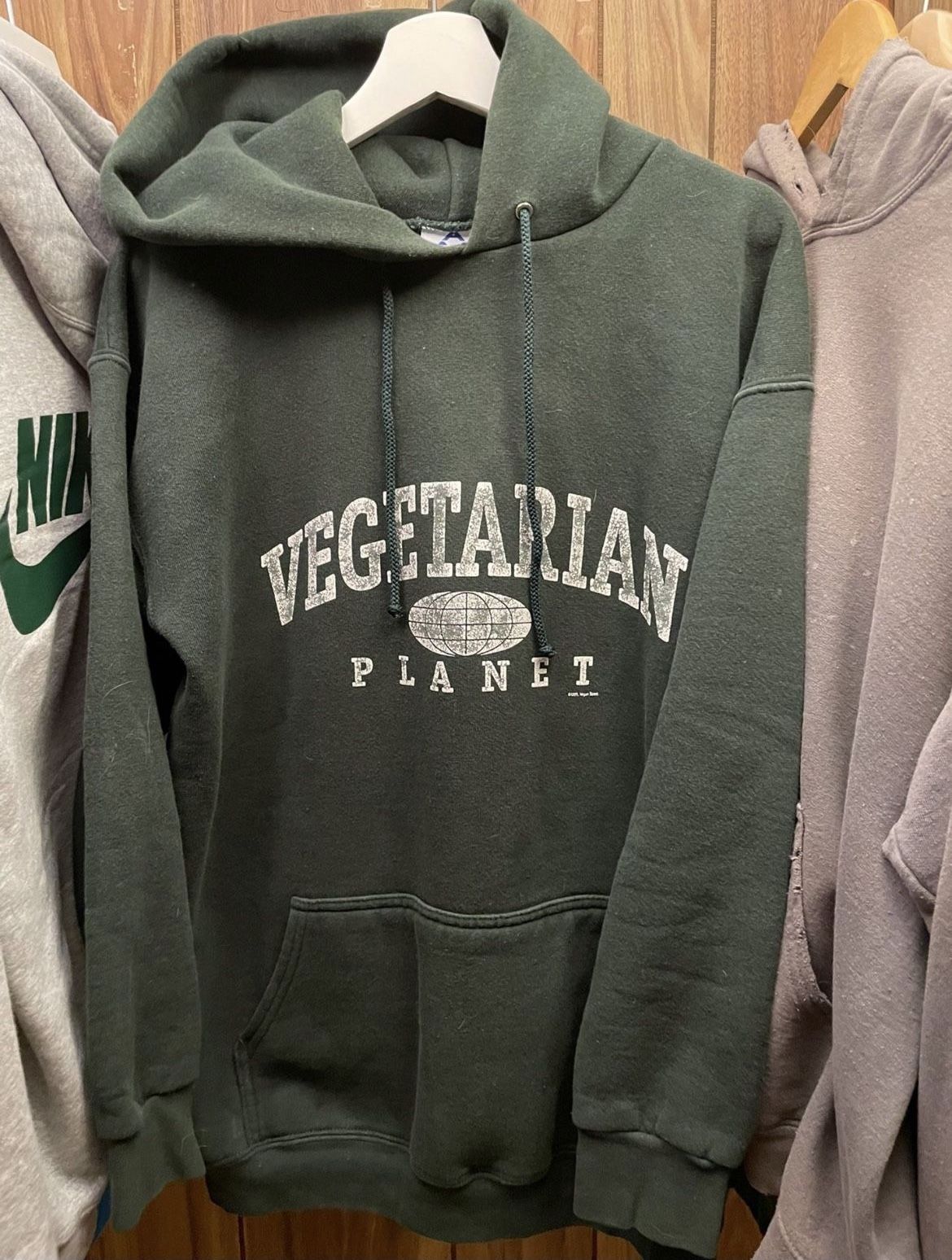 Vintage 1999 original Vegetarian hoodie “Capitan planet” Reference  