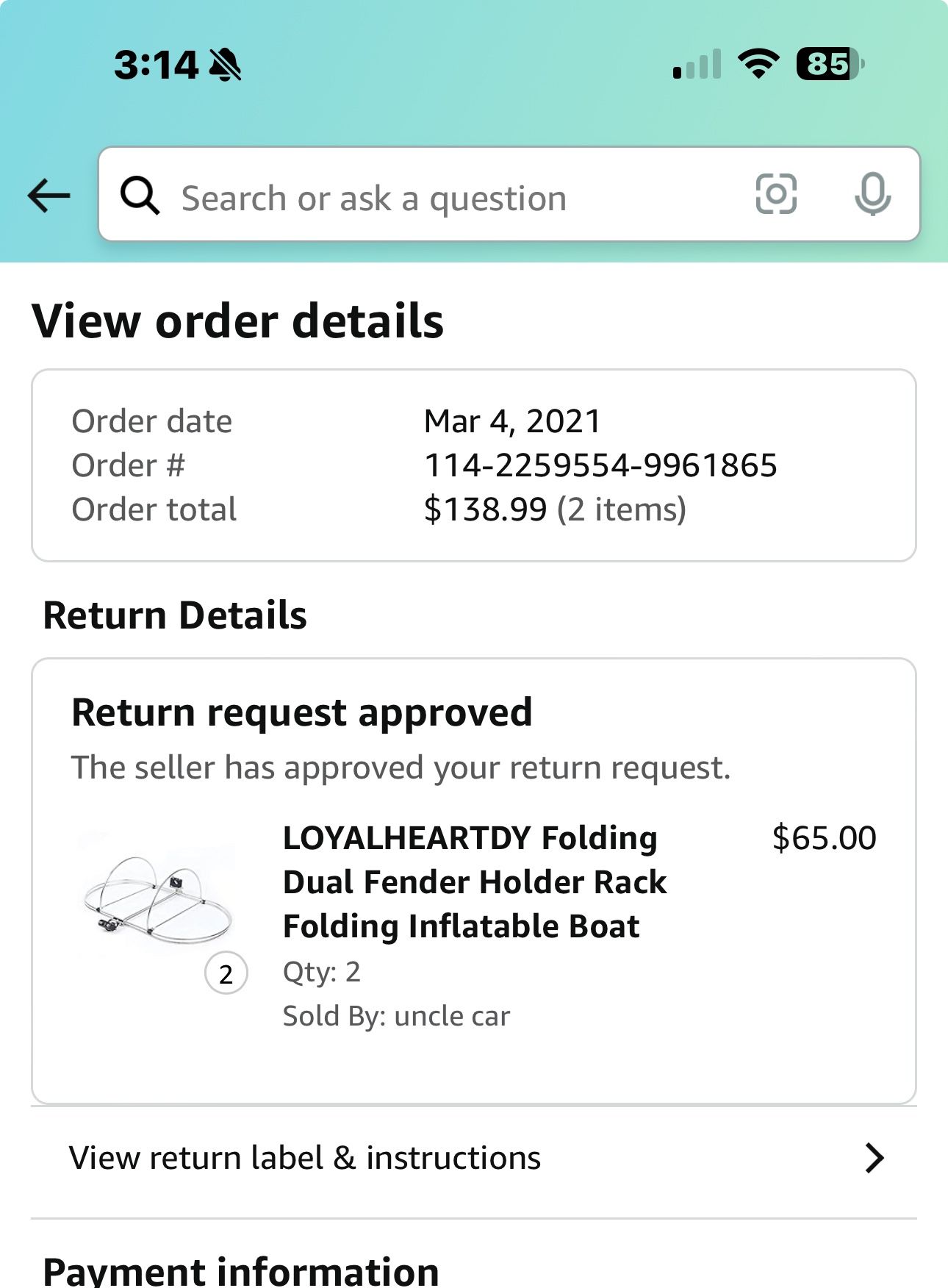 Bow Rail, Fender Holders