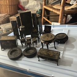 Miniature Chinese dining room furniture