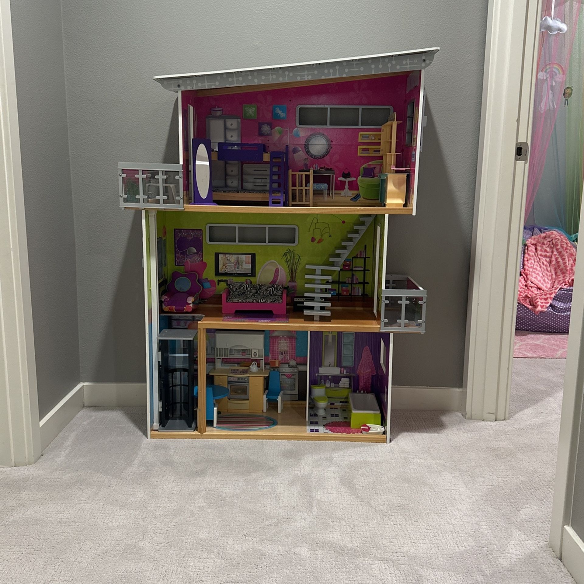 Three Story Dollhouse