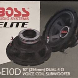 Boss CAR AUDIO 10 Inches SUBWOOFER SLAMS CLEAN BASS NEW YES IT IZ NICE FOR YOUR MUSIC FILL THE SOUNDS IN YOUR RIDE 800 Watts Max