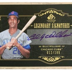 Really Nice 2007 Upper Deck Billy Williams Rookie, Auto, #12/199 Card 