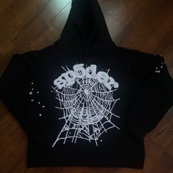 Sp5der OG Web Black Hoodie 