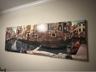 Large 3-Piece Venice Italy Canal Canvas Wall Art Set