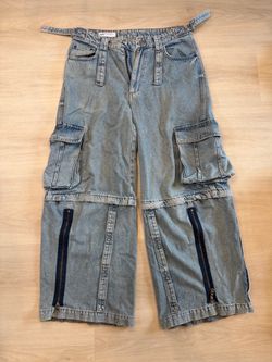 ZARA Detachable Zip-Off Cargo Jeans