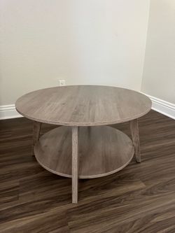 Greige Round Coffee Table